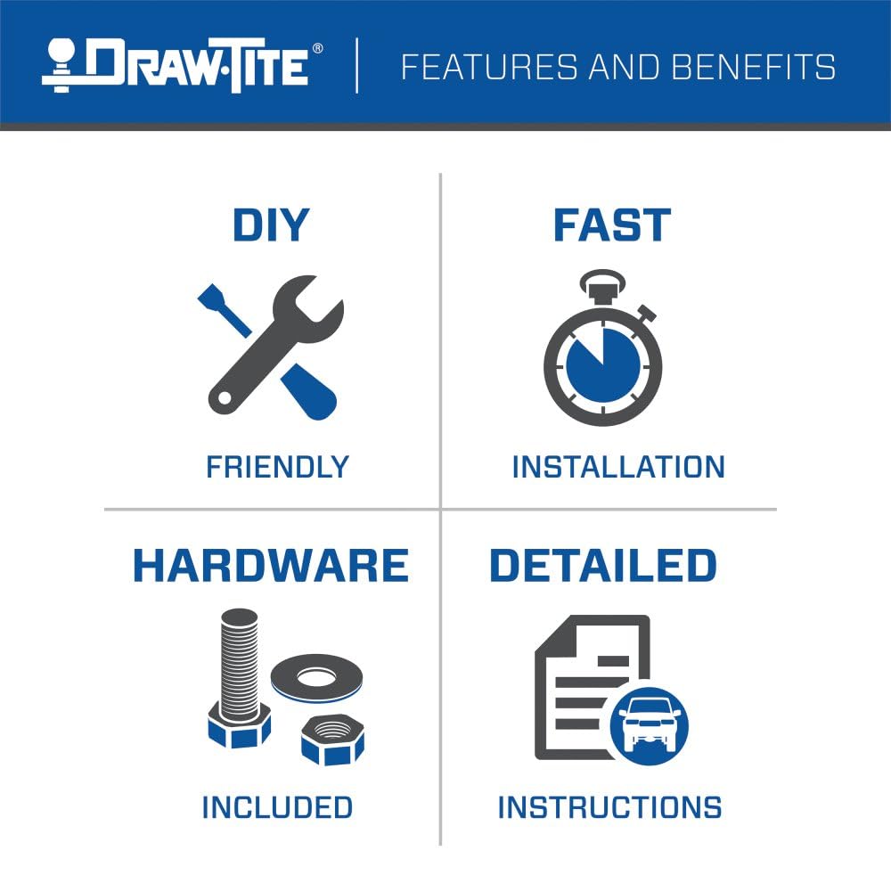 Draw-Tite Enganche para Remolque Clase III 75742 con Receptor de 5 cm para Honda CR-V