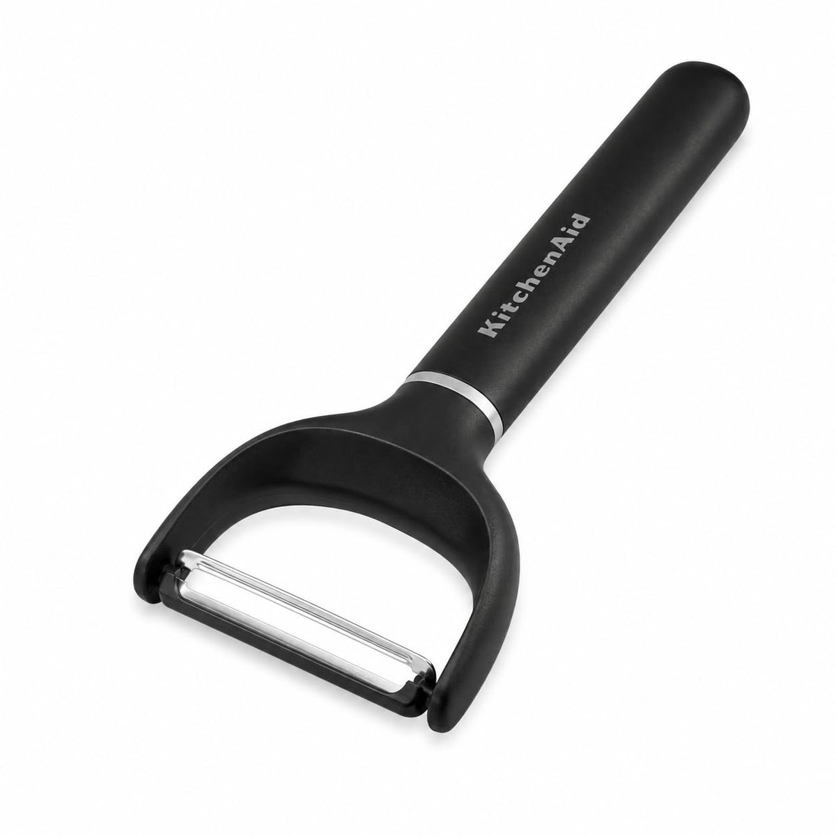 KitchenAid Pelador en Y, Hoja Recta de Acero Inoxidable, Mango Ergonómico Negro