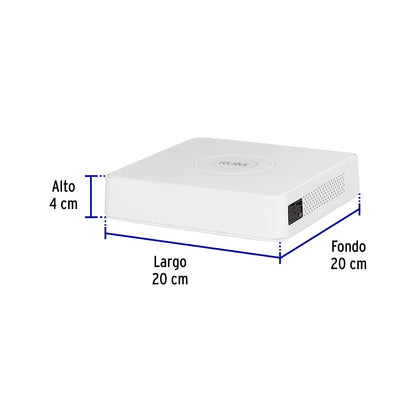 Volteck CTV-DVR-8A, Video Grabador DVR de 8 Canales 5 MP Video en Tiempo Real