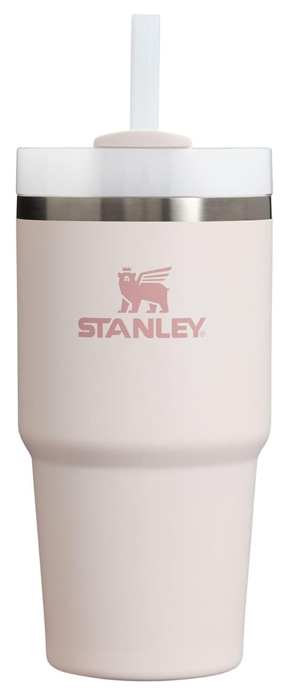 Stanley Quencher H2.0 - Vaso Térmico con Popote, Tapa Giratoria de 3 Vías, Acero Inoxidable, Libre de BPA - 20 onzas - Cuarzo Rosa 2.0