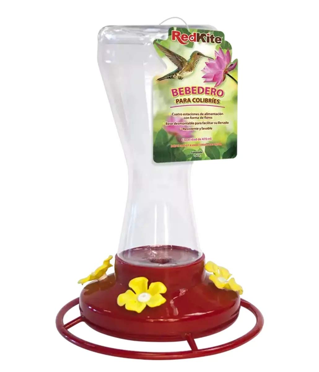 Red Kite Fancy Pets Bebedero Natural para Colibrí con Capacidad de 470 Milítros Bebedero Mini para Colibrí 68 Mililítros