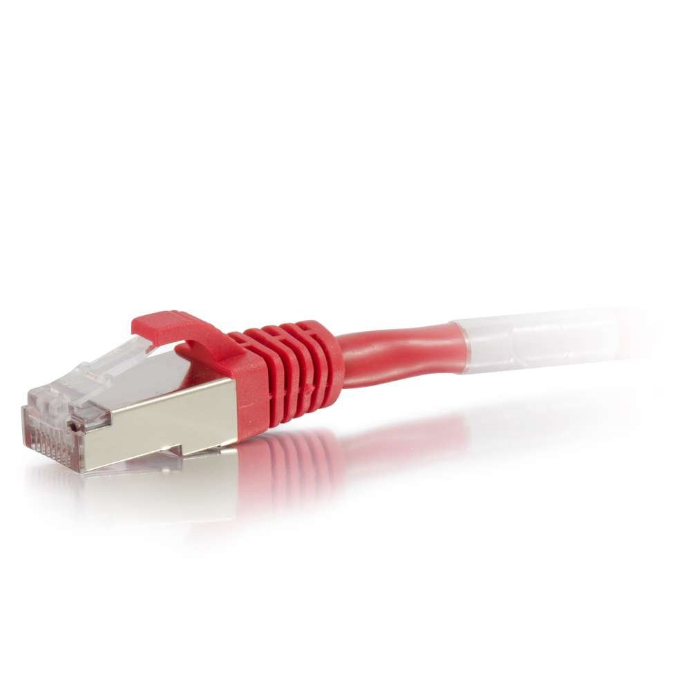 C2G Cat6 00857 - Cable Conexión de Red Ethernet sin Enganches, Rojo, 9.15 m/30 ft