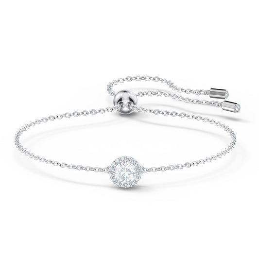 Swarovski Pulsera Angelic Round 5567934 Blanco baño de rodio