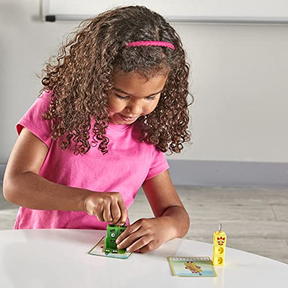 Hand2mind MathLink Cubes Numberblocks 1-10 Juego de Actividades, Actividades de Aprendizaje Preescolar, Bloques de construcción para niños, Contadores de matemáticas, Juguetes educativos