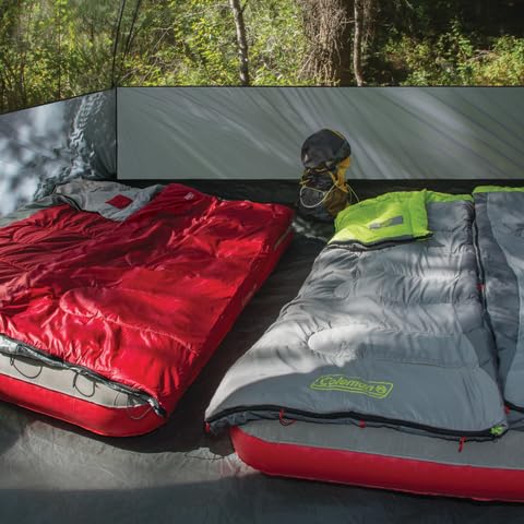 Coleman Palmetto Cool-Weather Sleeping Bag, 30°F Lightweight Camping Sleeping Bag for Adults, No-Snag Zipper with Stuff Sack Included