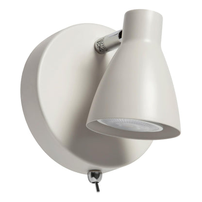 ILLUX Lámpara de muro de sobreponer, estilo riel, Decorativo y Moderno, para uso interior, Color blanco, Incluye foco GU10 Luz ideal para recamara pasillo sala TR-2401.B (Luz cálida 2700 K)