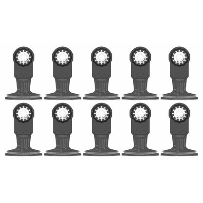 BOSCH OSL212F-10 Paquete de 10 unidades de 2-1/2 pulgadas. Starlock - Cuchillas multiherramientas oscilantes multiusos, bimetálicas, para aplicaciones en madera, madera con clavos, paneles de yeso - 2-1 - 2" Width - Paquete de diez