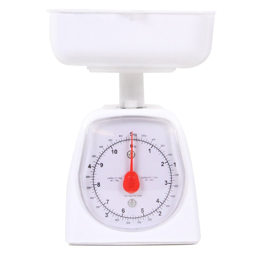 hand2mind 21260 Báscula de plataforma analógica de doble dial, báscula de 5 kg, básculas de cocina, básculas de pesaje, para profesores de primaria, material para profesores, material escolar