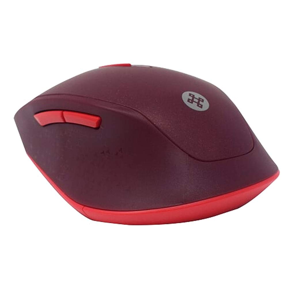 NACEB TECHNOLOGY - NA-0119R - Mouse Inalámbrico Rojo 2.4GHz - 800/1200/1600 dpi - 6 Botones - Receptor USB - Alcance 10 m