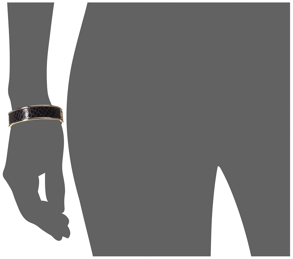 Kenneth Cole Pulsera de Mujer con Incrustaciones de bisagras, Estilo Jet Serpiente, Talla única