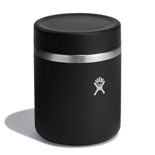 Hydro Flask - Tarro aislado de 28 onzas, color negro