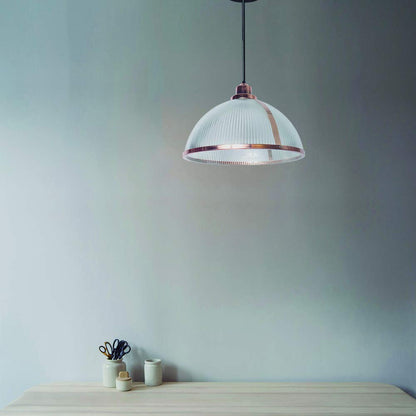 MAXXI Mx-Cl5106/Cb Candil De Vidrio Prismático con Soporte, Color Cobre