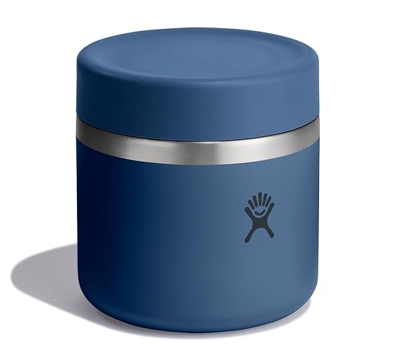 Hydro Flask - Frasco de acero inoxidable aislado, contenedor de viaje para comida caliente y sopa, 20 onzas, color azul