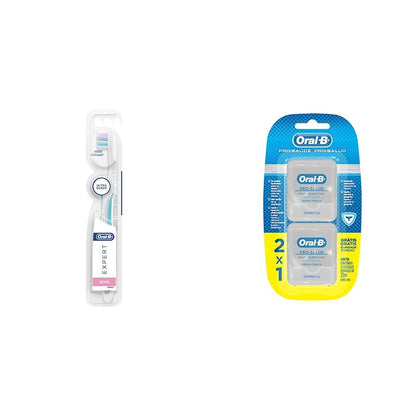 Oral-B Cepillo De Dientes Cerdas Extra Suaves Expert Sensi 1 Unidad + Oral-B Hilo Dental Pro-Salud Multibeneficios 50 m