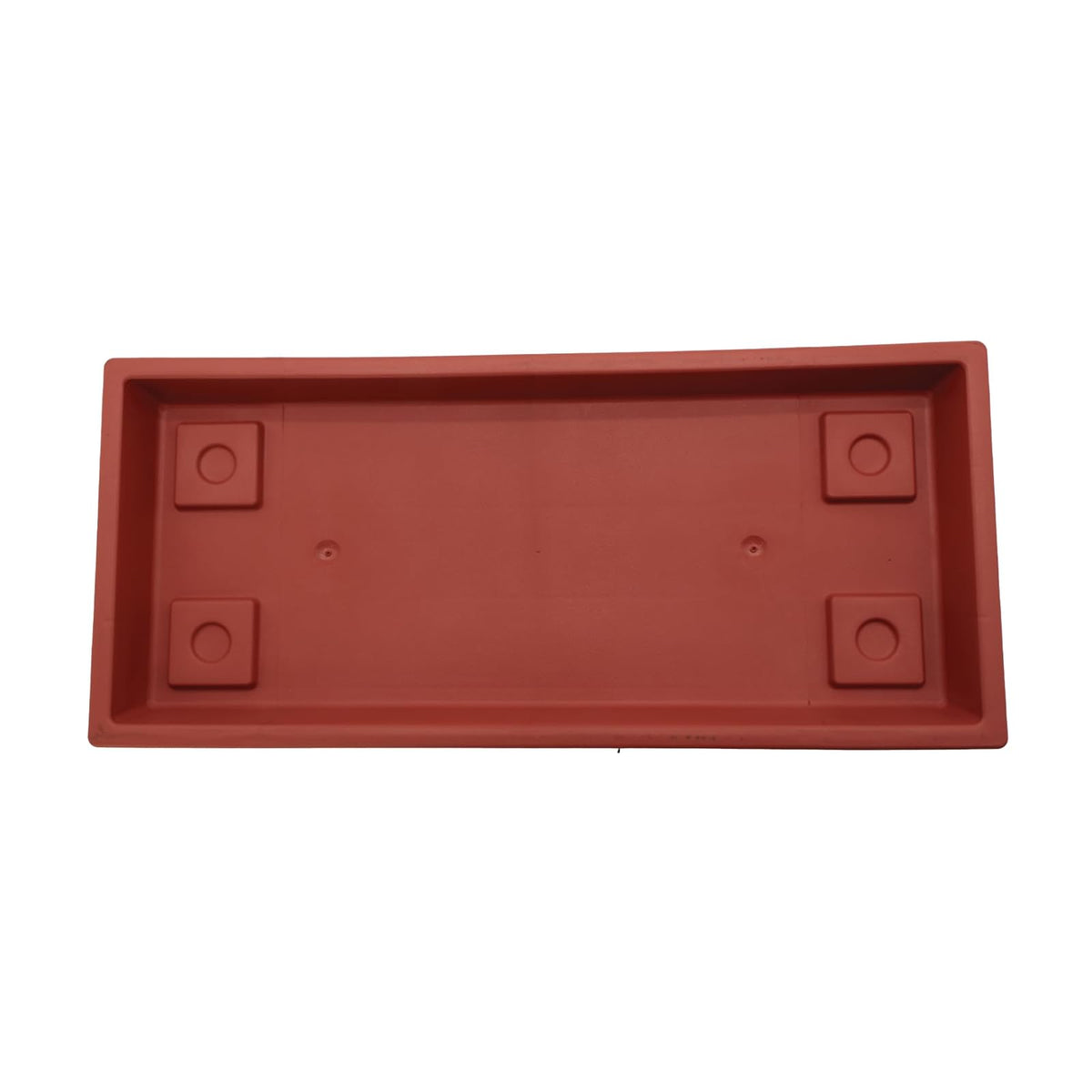The HC Companies - Bandeja rectangular veneciana para plantas, platillo de plástico ligero, bandejas de goteo de plantas para drenaje, platillo resistente a los rayos UV para uso en interiores y
