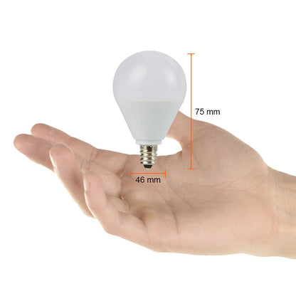 Tecnolite - Foco G45 Globo LED 4 W, Luz Suave Cálida, Base E12, No atenuable