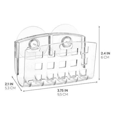InterDesign - Soporte de succión para Fregadero de Cocina, Mediano, Transparente, 0.2, 1