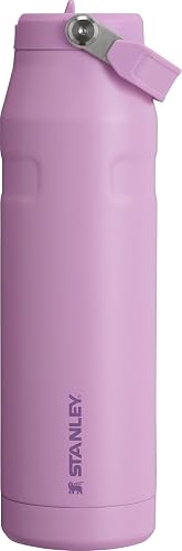 Stanley IceFlow - Botella de agua abatible 2.0, 36 onzas, popote integrada con apertura más grande, ligera y resistente a fugas, acero inoxidable aislado, sin BPA, lila