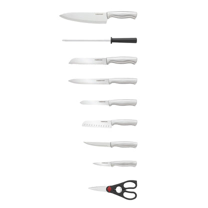 Farberware Juego de cuchillos de acero inoxidable con bloque para almacenamiento, 15 piezas