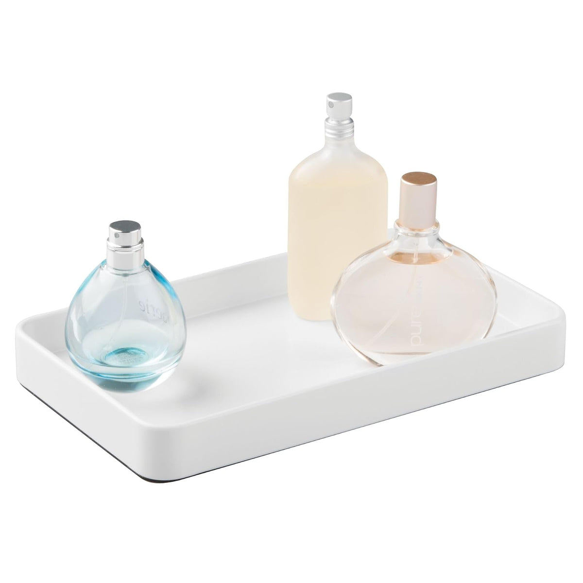 InterDesign Gia Guest Towel Tray, White
