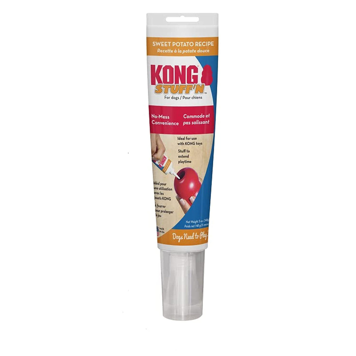 Kong Crema de Cacahuate para Perros Rellenable - Camote