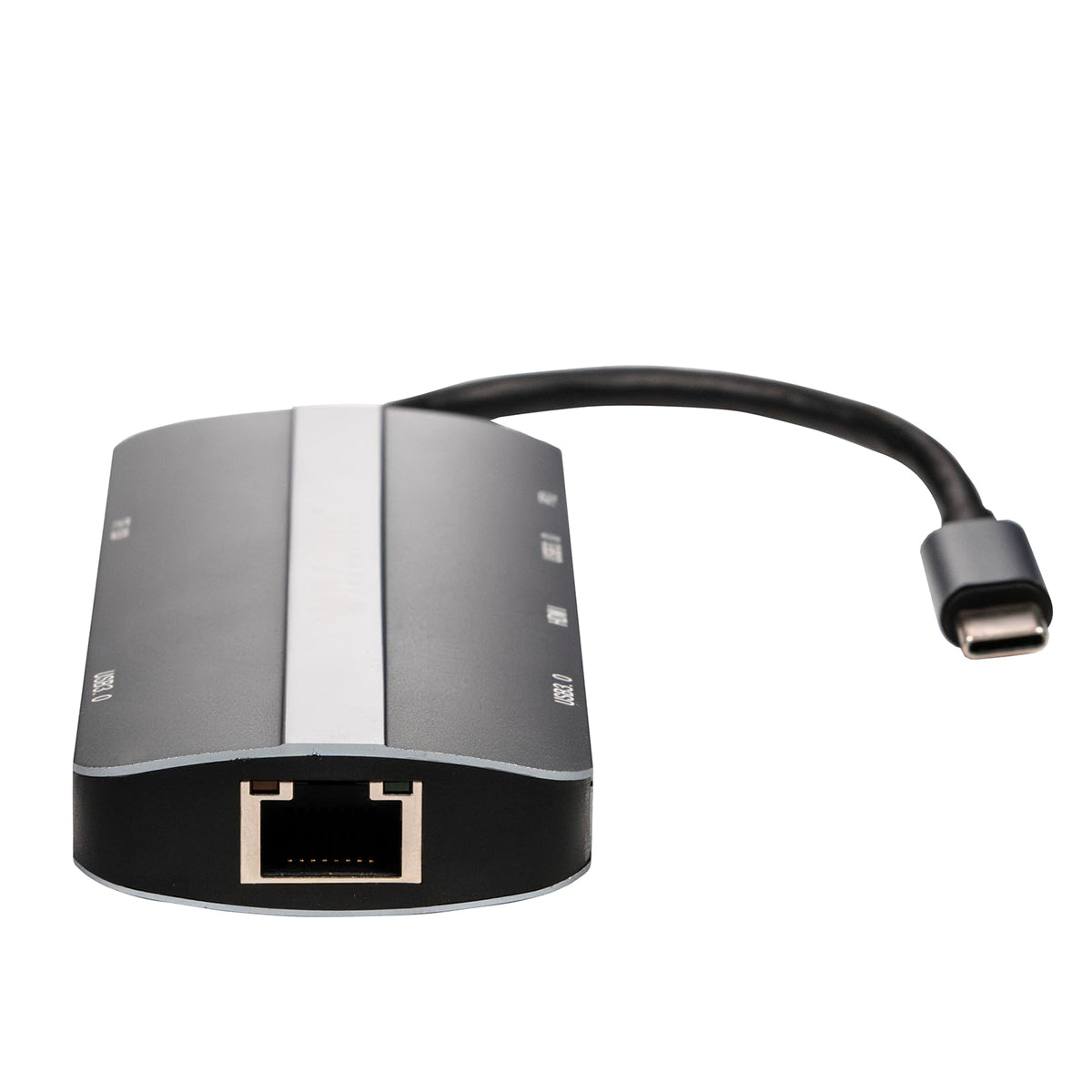NACEB Technology - Hub USB-C 8 En 1 para Laptop - HDMI 4K RJ45 Ethernet 3 USB 3.0 Lector SD TF Carga PD 100W - NA-0129 Gris