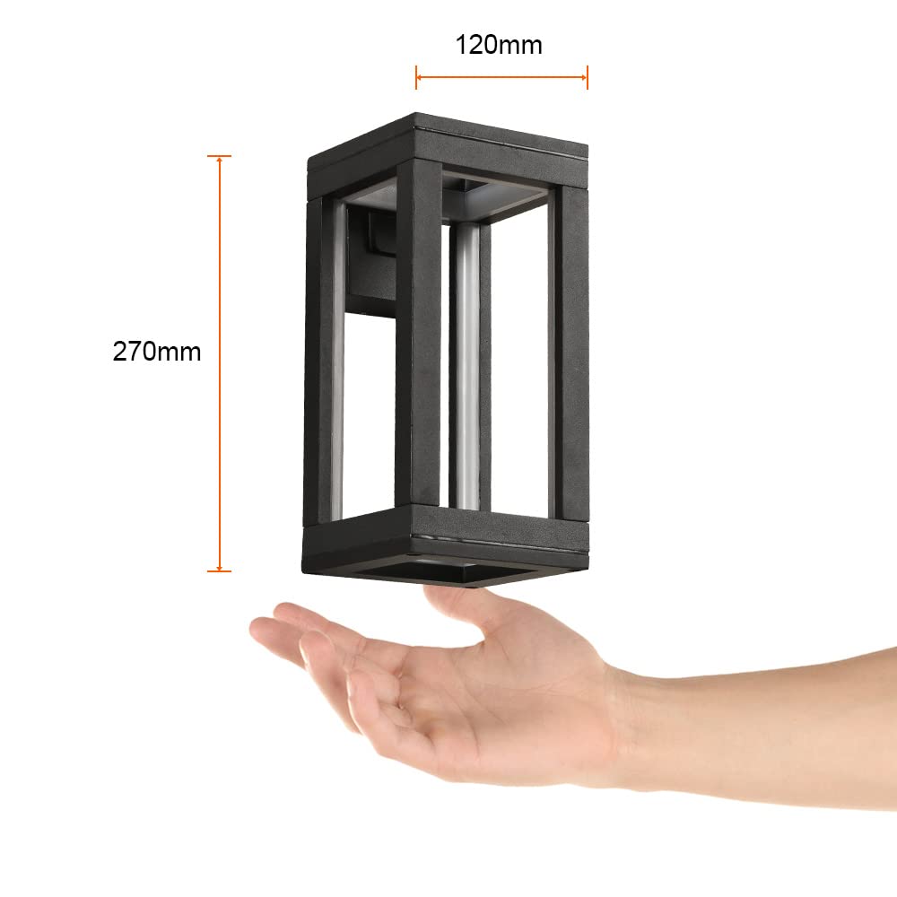 Tecnolite - Lámpara de Pared Arbotante LED Exterior 12 W, Luz Cálida Brillante, IP54, IK07, No atenuable, LED integrado