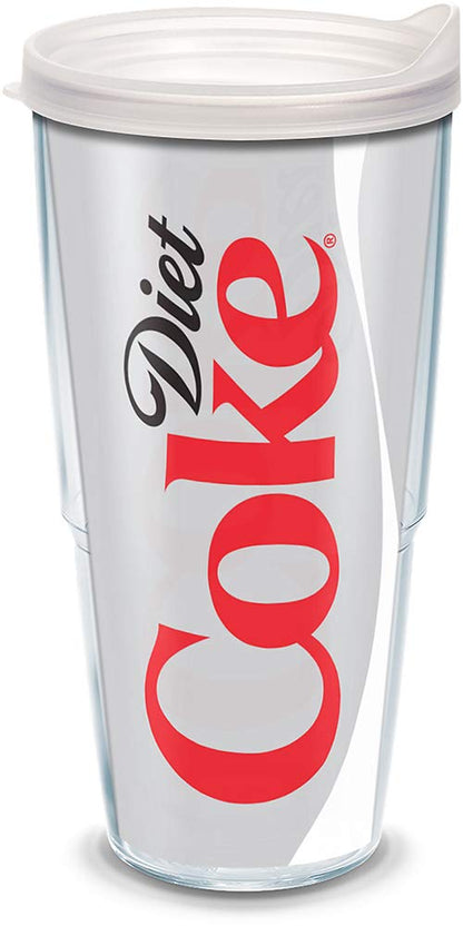 Tervis Coke Diet Wrap Tumbler with Clear Lid, 24-Ounce