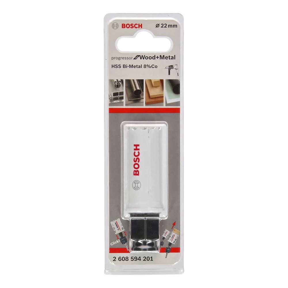 Bosch Brocasierra Progressor para Madera y Metal, Blanco, ø 22 mm x 7/8"