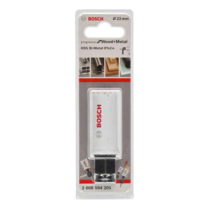 Bosch Brocasierra Progressor para Madera y Metal, Blanco, ø 22 mm x 7/8"
