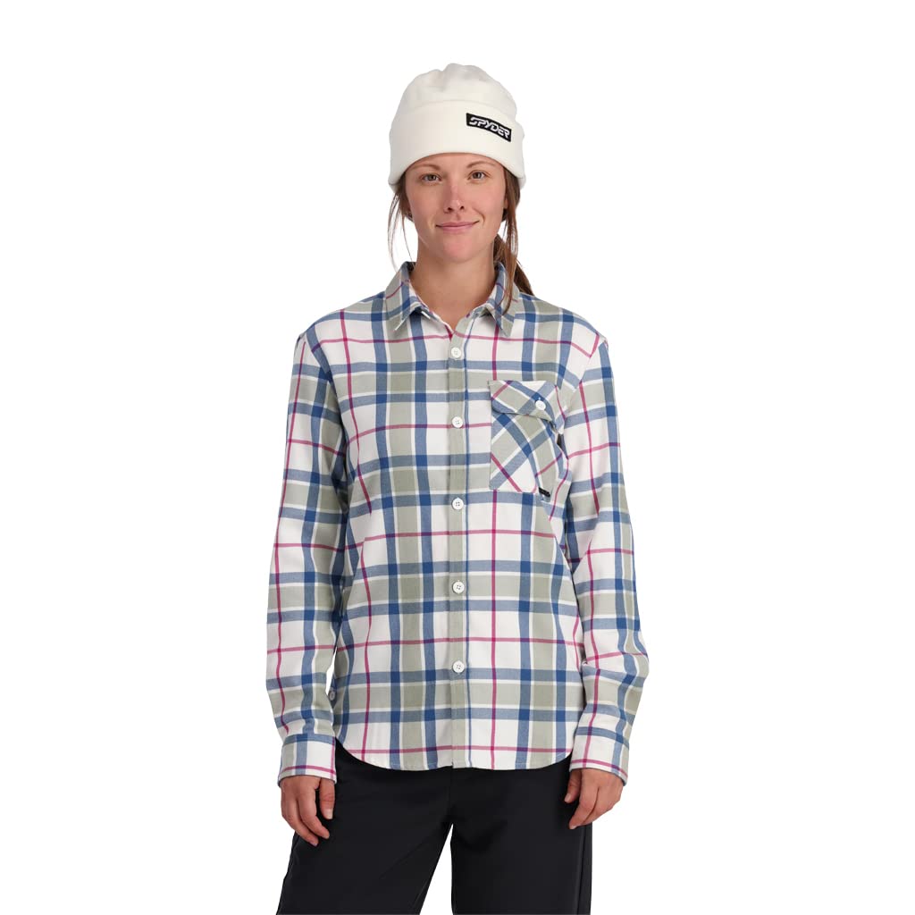 Spyder Fab Flannel L/S Parte Superior Camisa Abotonada para Mujer