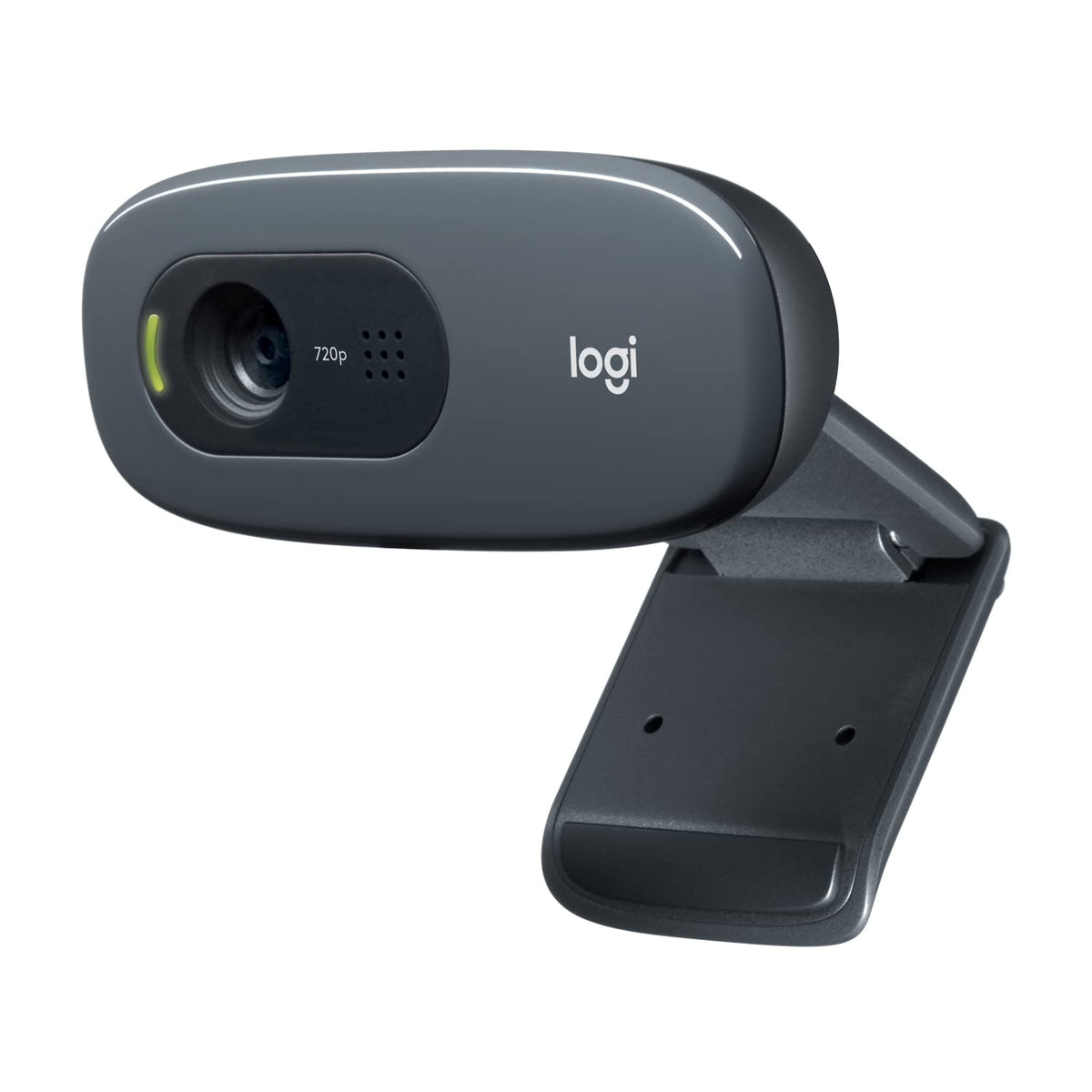 Logitech C270 Webcam HD, 720p/30fps, Video-Llamadas HD Amplio Campo Visual, Corrección de Iluminación, Micrófono Reductor de Ruido, Skype, FaceTime, Hangouts, WebEx, PC/Mac/Portátil/Tablet/Chromebook - Negra