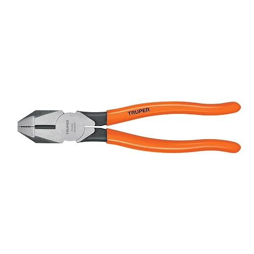 Truper T201-8, Pinza profesional para electricista 8", mango de vinil
