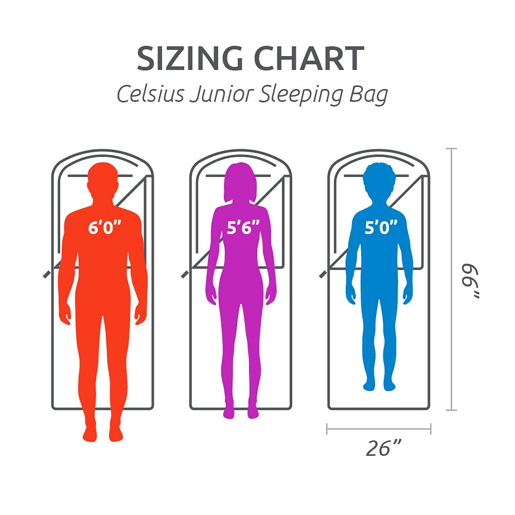 TETON Sports Celsius para niños - 7C / + 20F saco de dormir