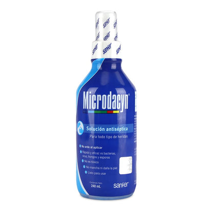 Microdacyn Antiséptico Spray Heridas Sin Alcohol Superoxidación (240ML) | Solución electrolizada de superoxidación, limpia y desinfecta heridas, no arde, amplio espectro, sin alcohol, 120 ml