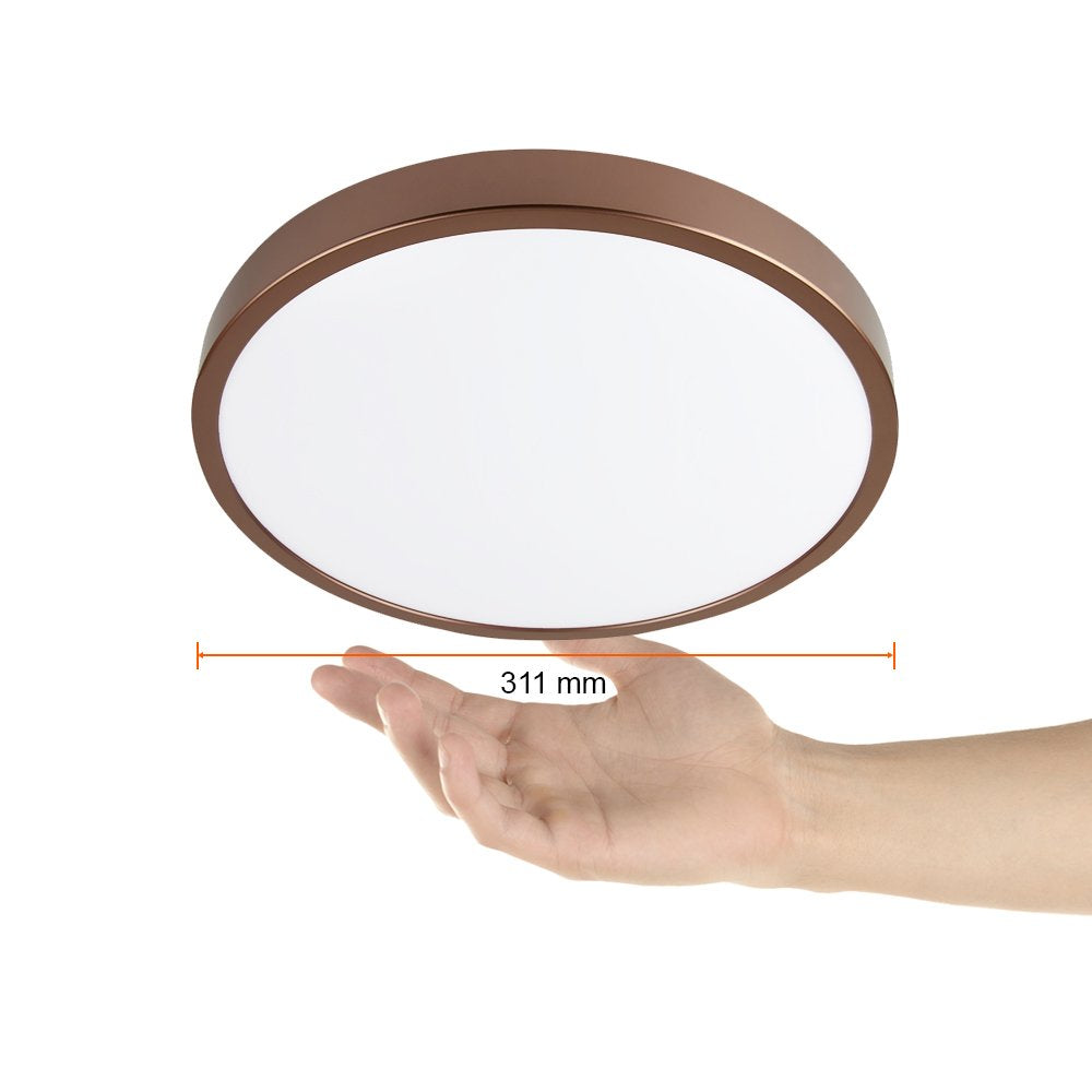Tecnolite Lámpara de Interior LED para Empotrar FC-LEDRL/004/65/R, 16 W, Luz de Día, Cobre Rosado