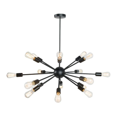 Tecnolite Lámpara Colgante de Metal 1.35 m de Altura, Potencia Máx. 1,080 W, 18 Bases E27, No incluye focos