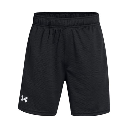 Under Armour Pantalones Cortos de Malla tecnológica Pantalones Cortos para Niños - (001) Negro - Blanco - XS