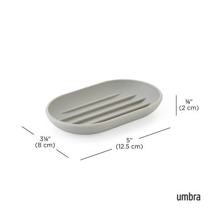 Umbra | Jabonera Touch, Diseño Minimalista, Color Gris