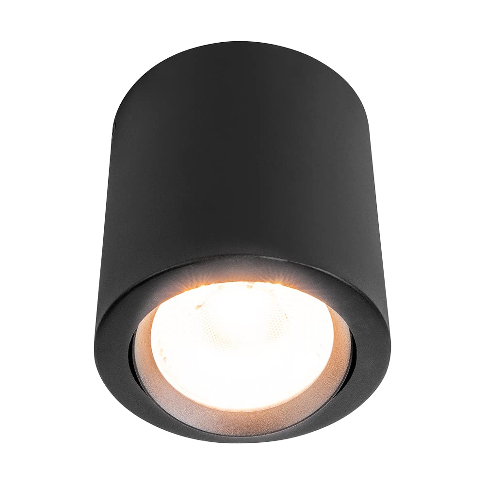 Tecnolite Lámpara Spot LED de Sobreponer Dirigible 20 W, Luz Suave Cálida, Atenuable, LED integrado
