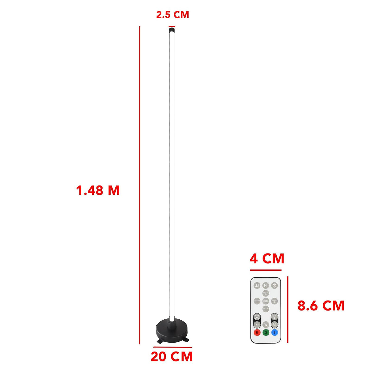 Lloyd's Lámpara de Piso Inteligente RGBIC App Música 400 lm | control desde la App 400 lm, luz cálida y fría, programa horarios, 168 LEDs 10,000 h de Vida