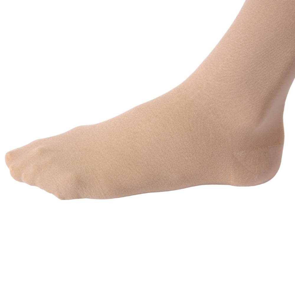 Calcetines de compresión JOBST Relief hasta la rodilla 20-30 mmHg, punta cerrada, color beige, mediano