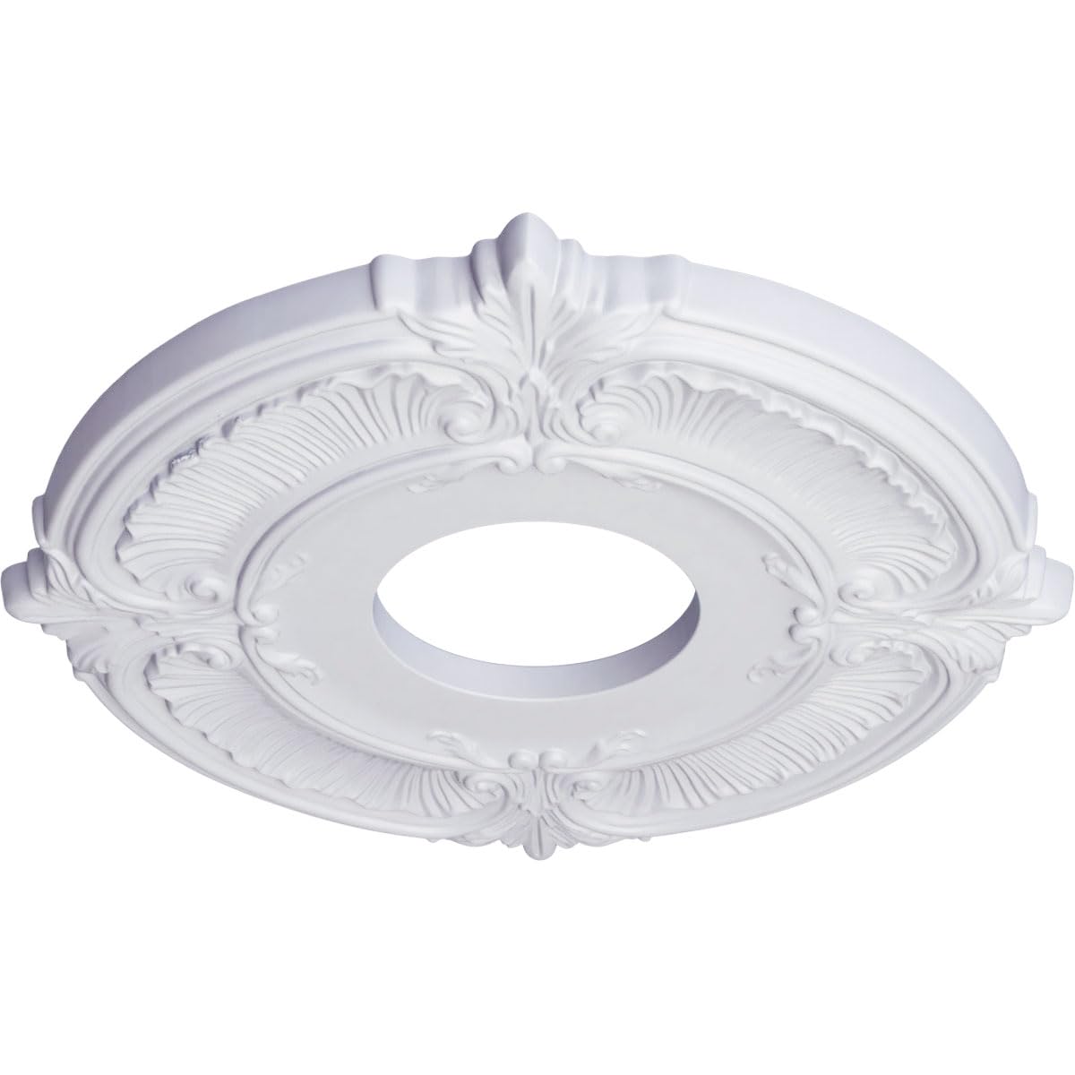 ekena millwork 11 3/4-inch od X 4-Inch ID x 1/2-inch Attica techo medallón, Entero, Blanco
