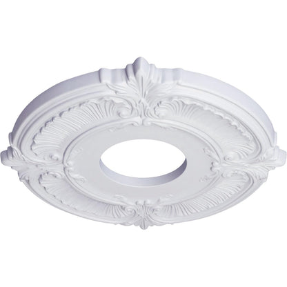 ekena millwork 11 3/4-inch od X 4-Inch ID x 1/2-inch Attica techo medallón, Entero, Blanco