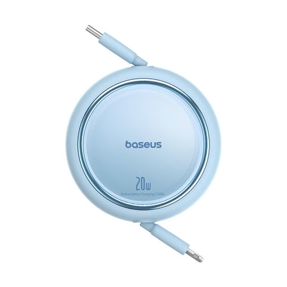 Baseus Cable USB C a Lightning, Cable Carga Rapida USB C a Lightning retráctil de 20 W Compatible con iPhone 14/13/13 Pro/13 Pro Max/12/12 Pro/11/XS MAX/8 Plus, iPad Pro, Azul