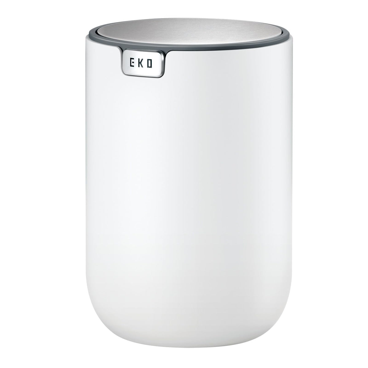 EKO Fandy Mini Bote de Basura para Escritorio con Tapa Giratoria, 1.5 L - Blanco - 1.5 litros