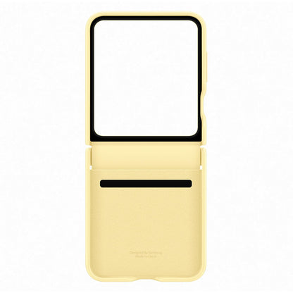 Samsung Galaxy Flip6 Flap Vegan Leather Case Color: Amarillo