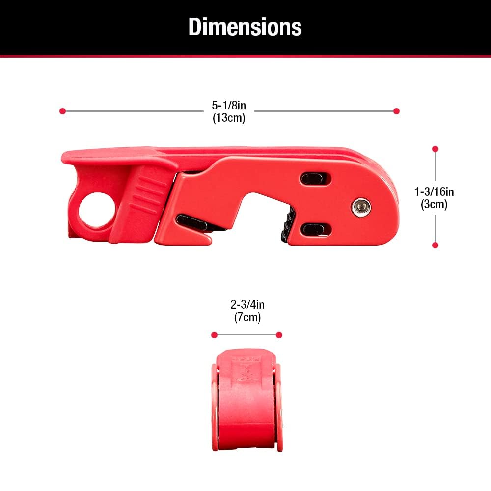 Master Lock Bloqueo de Disyuntor 493B | Estándar individual y doble, 1 unidad, palanca