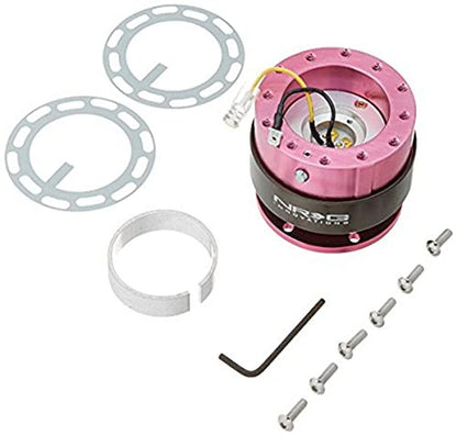 NRG Innovations Kit de Liberación Rápida SRK-200RD Cuerpo Rojo/Rojo Gen 2.0 - rosado, (Pink Body - Titanium Chrome)