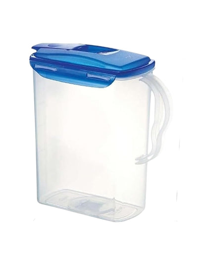 Lock & Lock - Jarra de agua con tapa abatible, polipropileno, tamaño grande, 12,7 tazas, Azul, 3 Quarts, 1